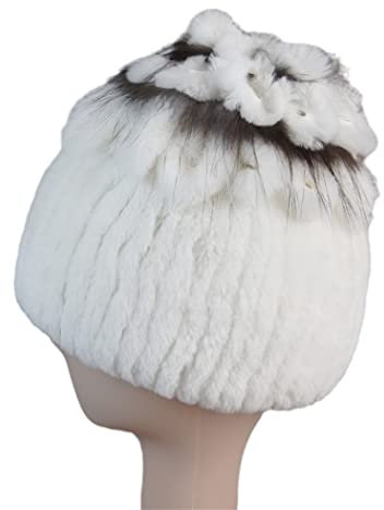 keusyoi Fellmützen für Frauen Winter Fell Strickmütze Damen Warm Schneemützen Damen Elegant Beanies Cap