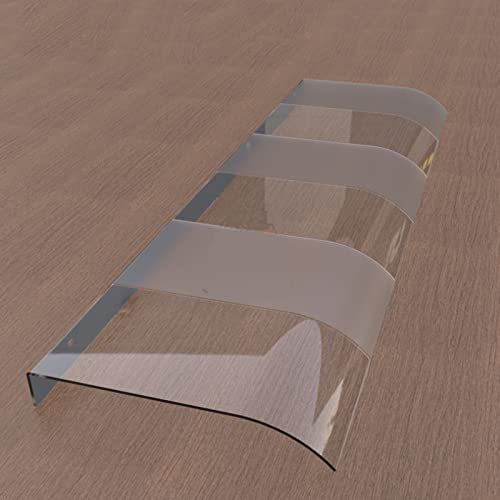 Vordach für Haustür für Draußen,Türdach Überdachung Haustürvordach Pultvordach aus 3.5 mm Dicke Polycarbonat,Türdach Pultbogenvordach Dach vor Regen und UV-Schutz (50x110cm/20 x43)