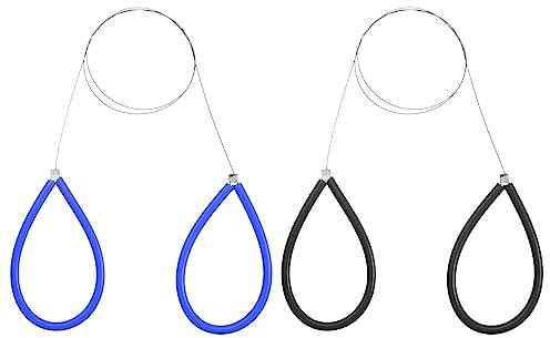 sourcing map 2pcs Wire Clay Mud Cutting Tool Wire Clay Cutter Curly Cutoff Tool Cheese Dough Cutting Tools for Pottery Wheel Clay Ceramic Making, 22.83 Inch Blue Black