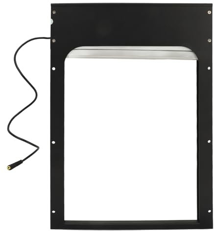 Fdit Automatischer Hühnerstall-Türöffner, Batteriebetriebener Hühnertüröffner mit LED-Anzeige, Automatische Hühnertür für den Bauernhof (Schwarz)