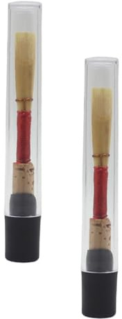 Milisten 2st Oboenrohr Stock Zubehör Klarinette Oboenstock Blätter Für Blasinstrumente Professionelle Oboenblätter Saxophon Heftklammern Für Oboe Hölzern Bambusscheiben Student Leer Schilf