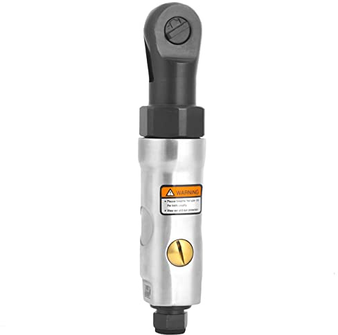 Spacnana Mini Trinquetes de Aire Conector Roscado de 1/4 pulg., Tamaño Pequeño, Ligero, Duradero, Escape Trasero de Baja Vibración para Rotación hacia (Cabeza cuadrada de 1/4)