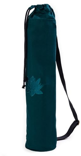 Yoga Studio GOTS Lotus Yogatasche aus Bio-Baumwolle mit verstellbarem Schulterriemen aus Gurtband