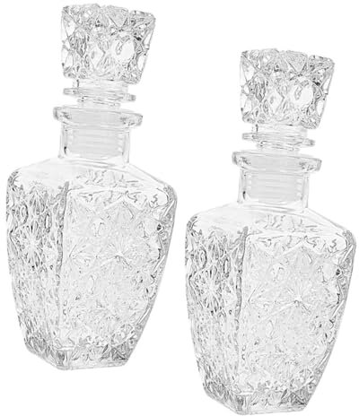 Cabilock Elegante Rotweinkaraffe 2er-pack Glasweinflasche Für Bankette Und Veranstaltungen