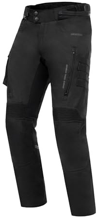OZONE MOTO Union II Motorradhose Herren | Textil | Knieprotektoren | Abnehmbare Reissa Membran | Hüft und Steißbeinprotektoren Taschen | 6 Belüftungskanäle