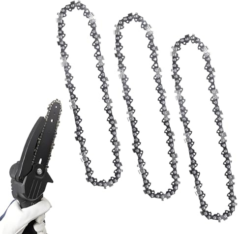 3 Uds Cadena de Mini Motosierra de 8 Pulgadas, Reemplazo de Cadena de Motosierra Cadena de Hoja de Motosierra para Corte de Ramas de Madera Mini Motosierras (48 Eslabones de Transmisión)
