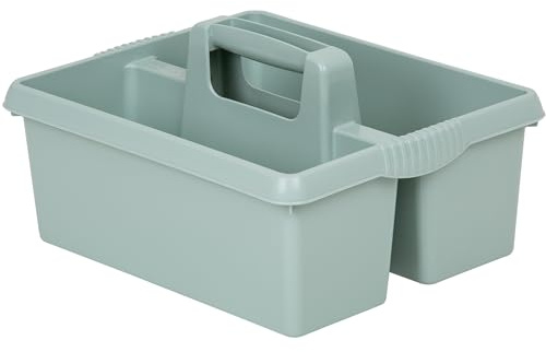 Tragbarer Organizer Putzmittel 38x32x15cm Silbergrün Werkzeugträger Putz