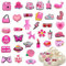 Accessori per Crocs, 37 Pezzi Charm Rosa, Divertenti per Scarpe, Regalo per Feste di Compleanno - per Ragazze, Donne, Ragazzi, Adulti