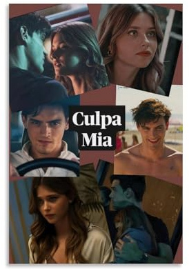 QUYEBRHFY Culpa Mia (my Fault) - Póster decorativo para pared, arte vintage, decoración de película, póster impreso, decoración fresca para habitación, 30 x 45 cm, estilo sin marco
