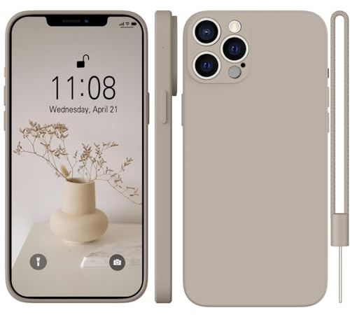 WXX für iPhone 12 Pro Hülle Silikon Case 6.1'' Titangrau | Handyhülle für iPhone 12 Pro Dünn Slim mit Microfiber,Kratzfeste Rundumschutz Case Hülle für iPhone 12 Pro
