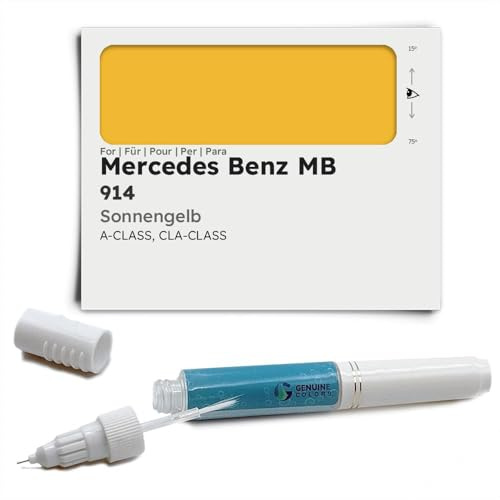 Genuine Colors Lackstift Sonnengelb 914 für Mercedes Benz MB Gelb A-Class CLA-Class