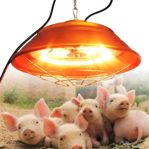 HEAXIY Geflügel-Wärmelampe, Wasserdichtes Bauernhof-Hühnerbrüter-Wärmelicht für Geflügel, Küken, Welpen, Katzen, Schweine, Hunde,30cm