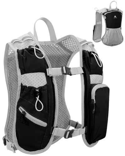 Running Vest for Women and Men, Hydration Running Backpack, Runners Vest, Hydration Vest for Running, Walking, Marathon, Hiking, with Front Phone Holder, Adjustable Chest and Waist Strap