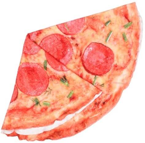 Cabilock Warme Gemütliche Runde Fleece-flanelldecke Mit Pizza- Für Jungen Picknick-Dekoration Leicht 120 cm Durchmesser