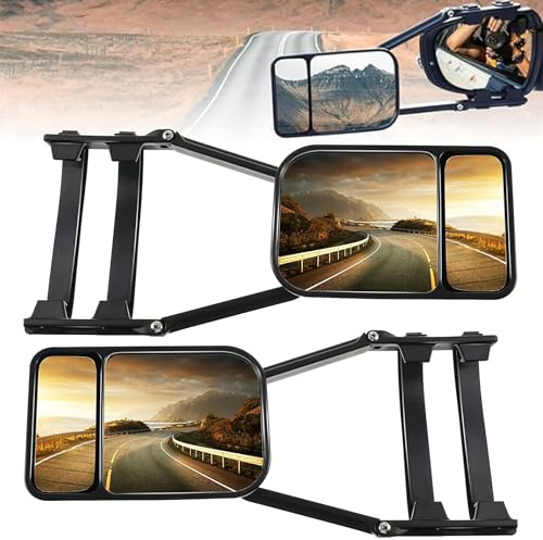 2 Stück Wohnwagen Spiegel Auto,Wohnwagenspiegel Universal,Spiegel für Wohnwagen,Wohnwagenspiegel,Abschleppspiegel,Caravanspiegel,Universalspiegel,Aufsatzspiegel für alle gängigen Fahrzeugtypen