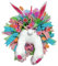 Corona, decoraciones de coronas de Pascua, coronas de primavera for tumbas, coronas de primavera for puertas, coronas for puertas de exterior, colgador exterior, guirnalda colorida for el día de Pascu