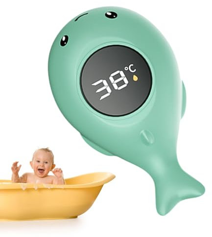 Thermomètre Numérique De Bain Pour Bébé - Thermomètre De Bain Baleine - Thermomètres À Eau Numériques Flottant Avec Affichage LED Pour Mesurer La Température De L'eau Pour Piscine, Baignoire, Spa
