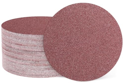 sourcing map Lot de 50 disques de ponçage 180 mm Grain 40 Papier abrasif Orbital aléatoire pour travail du bois, automobile, métal