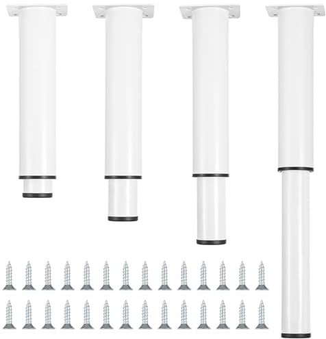 YOFAPA 4 PCS Adjustable Furniture Legs, Heavy Duty Aluminum Alloy Furniture Legs, Bed Frame Support Adjustable Legs, Ideal for Tables Sofas, 7.1-12.6 Inches Adjustable Legs for Furniture