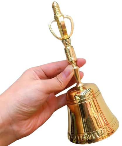 Handglocke Ritualwerkzeug, Klingelinstrument | Messing Handglocken Für Meditation Tempel Kirche Hochzeit Weihnachten Abendessen Zuhause Klassenzimmer Schule