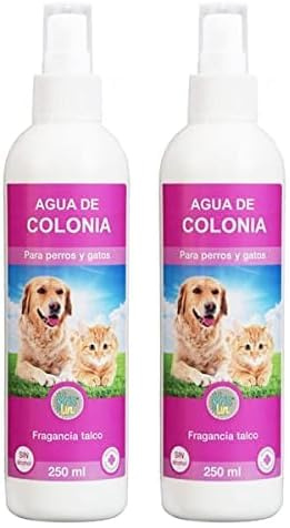 KRISLIN Agua de colonia talco para perros y gatos, 250 ml (Paquete de 2)