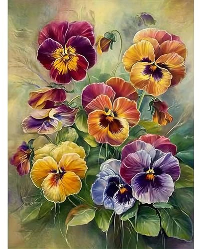 luckyarina Blume Diamond Painting Erwachsene-5D Diamond Painting Blumen, Diamant Painting Bilder Crystal Arts Crafts für Home Wand Décor 30x40cm