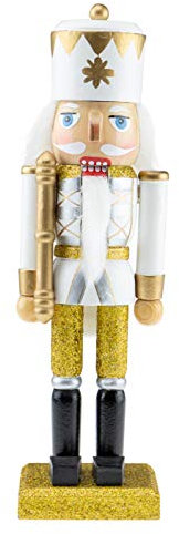 Cascanueces Tradicional de Navidad Coleccionable - Ideal para estanterías y mesas - 100 % Madera - Espada Corta