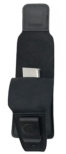 Urban Carry G3 Extra Magazine Holster in Black | Deep Concealment Mag Carrier for Single Stack Handgun Magazines | Premium Leather with Belt Clip - Compatible with Most Calibers