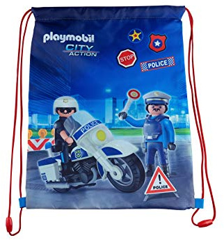 Goldkids Playmobil Polzei Turnbeutel Sportbeutel Gymnastikbeutel NEU bag Turnsack Schule