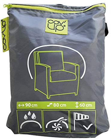 Greenwood Copertura Cover per Poltrona da Giardino in Poliestere 90x80x60h cm - Resistente agli Agenti atmosferici