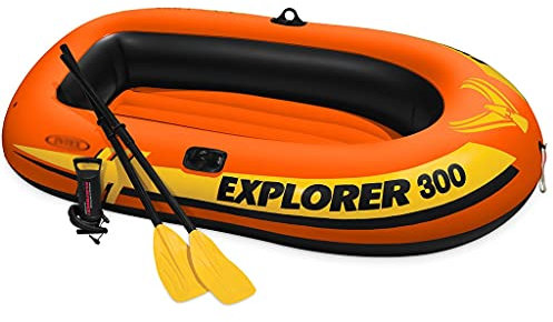ZXQZ Schlauchboot, 2/3 Person Aufblasbares Angelkajak, Aufblasbares Driving Diving Boat Set mit 2 Paddeln und Manueller Pumpe (Color : 3-Person Boat)