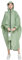 Gaga city Wasserdichter Poncho Regenmäntel für Damen Unisex mit Tasche vorne Lange Ärmel mit elastischen Bündchen, Druckknopf am Saum zum Grün