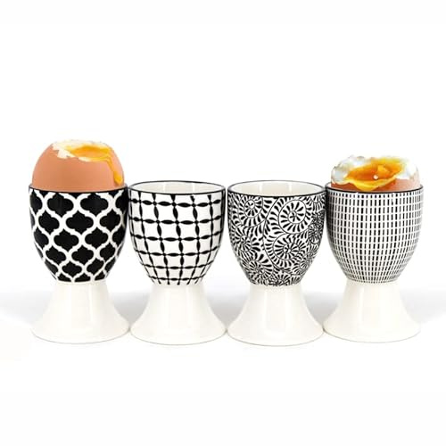 Danesco BIA Cordon Bleu Black & White Egg Cup Set, Regular