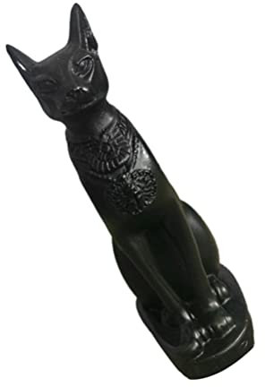 Healvian Ägyptische Katze Statue Resin Ornament Für Zuhause Büro Und Bar Kunsthandwerk Mit Verarbeitung Schwarz
