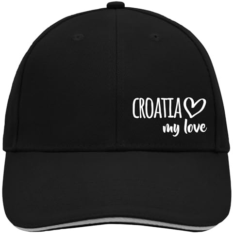 Huuraa Cappy Mütze Croatia My Love Geschenk | Baseballkappe Basecap Kappe Geschenkidee Unisex Baseball Cap