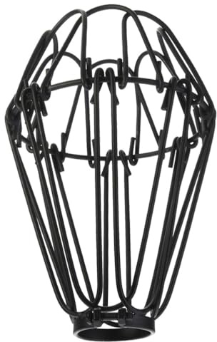 DOITOOL Abat-Jour Fer Forgé Vintage Noir Pour Lampe Suspendue Industrielle Diy Cuisine Salon Cage De Protection Ampoule 6.3 X 3.9 Pouces
