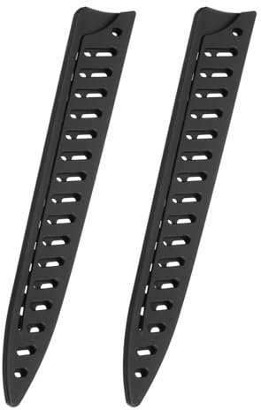 sourcing map 2Pcs Knife Cover Sleeves Blade Edge Guards for 8 Carving Knife Blade Edge Protector Cover Universal Knife Sheath for Kitchen, Black