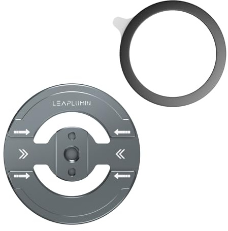 Leaplumin Starke Magnetringe Stativ with 1/4 Mount | Magsafe Stativhalterung mit Selbstklebender Magnetring & 1/4-Screw für Phones & Kugelkopf & Mikrofon-Hotshoe