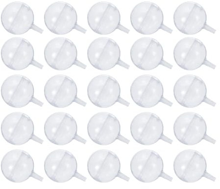 PATIKIL Clear Chocolate Box Holder, 25Pack Acrylic Round Chocolate Covers Flower Packaging Support Rack for Valentine's Day Birthday Wedding