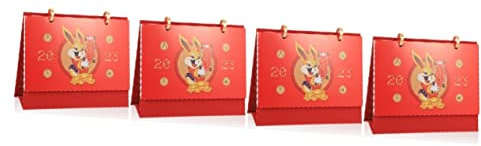 STOBOK 4stücke Desktop Kalender Tischkalender Ornament Mit Dicken Seiten Elegantes Design Tägliche Planung Für Freunde Und Kollegen Für Büro Und Zuhause