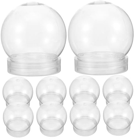 GRADENEVE 5 Sets Schneekugel-Set Leere Für Dekorationen Basteln Kunststoff 10 Stück X 5