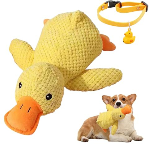 LETTERASHQP Beruhigende Ente Für Hunde Kuscheltier Ente Anti Stress Entes Für Hunde Beruhigendes Entenhundespielzeug Entes Squeak für Welpen Kreatives Plüsch Hundespielzeug Weiches Kissen