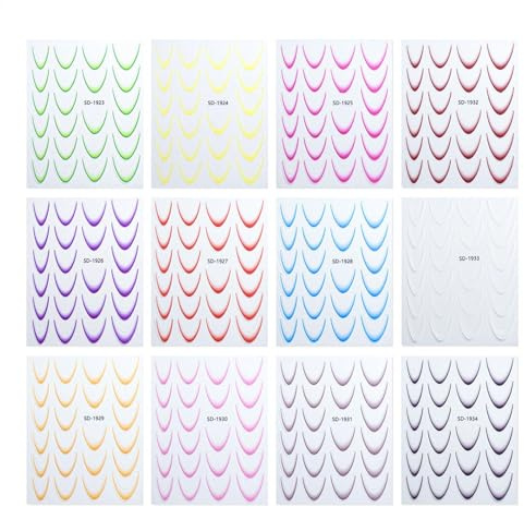 Calcomanías de uñas de punta francesa | Calcomanías de uñas degradadas - Envolturas de uñas para niños, calcomanías de diseño de uñas para , de teléfonos celulares, tarjetas de