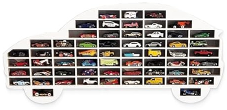 MOLILAND Sammlervitrine Fächer Setzkasten Holz Sammelbox Kinderzimmerdekoration, Kinderzimmerdekoration, Hängende Ablage für Zubehör und Spielzeug
