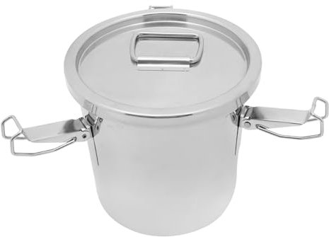 SOIMISS Secchio Del Latte in Acciaio Inossidabile Bidone Del Latte in Metallo Contenitore Da Cucina Con Coperchio Ermetico e Maniglia Per Trasporto