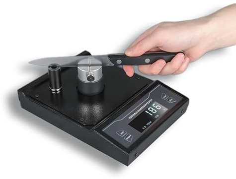 Portable Sharpness Tester, Sharp Edge Product Testing Tool, Blade Sharpness Tester/sharpness Detection, 360° Free Adsorption, 3kg Wide Range, for Various Knives