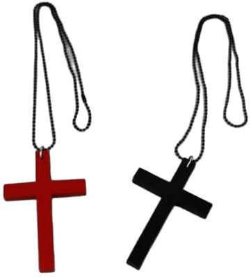Clyhon 2PCS Pendentif Croix en Bois de Noyer pour Hommes Femmes Collier Boisé Catholique Religieux Bijoux