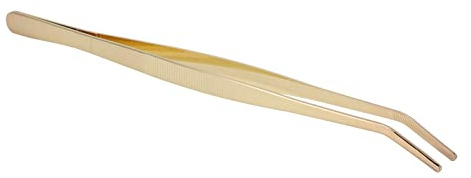 Baxnore Cooking Tweezers, pinces de pinceau en acier inoxydable, épiches épaissantes à pointe courbée, pincettes de cuisine à la rouille pour les cubes de sucre