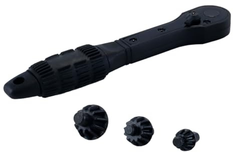 Orivin Juego De Llave De Trinquete 2 En 1 Para Portabrocas, Llave De Mandril Universal De Doble Cabezal, Herramienta De Repuesto Para Taladro