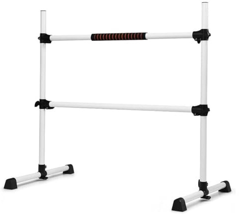 Barra per balletto regolabile, portatile, doppia, autoportante, per allenamento e pilates